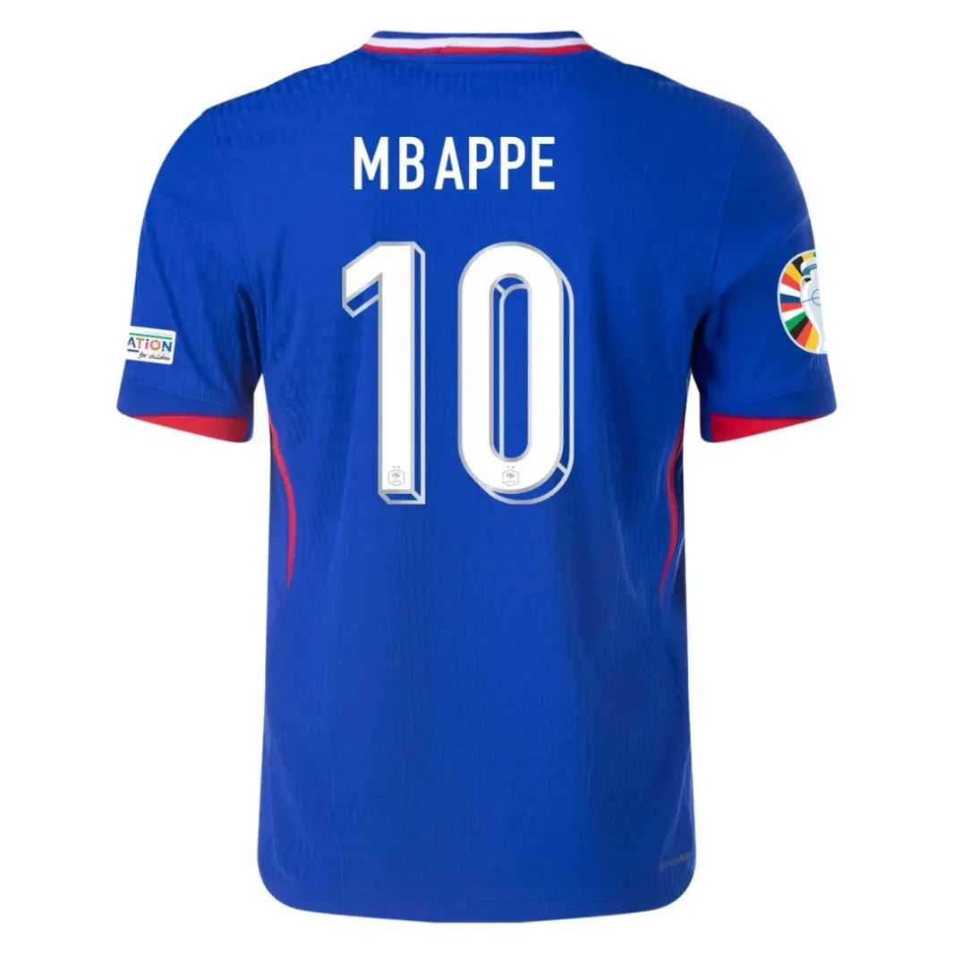 Kylian Mbappé NO.10 Equipacion Francia Jugador Versión Primera 2024 Kylian Mbappe NO.10 Equipacion Francia Jugador Version Primera 2024