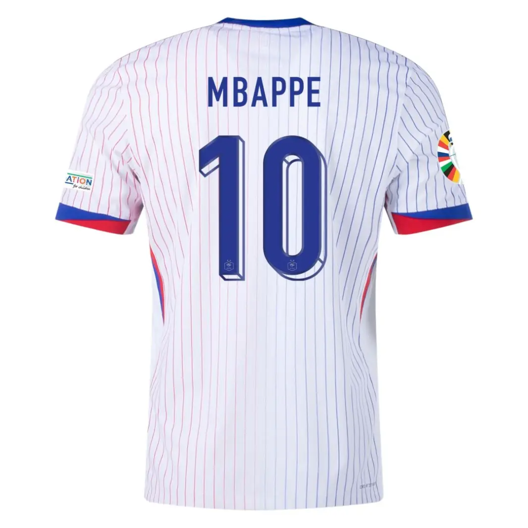 Kylian Mbappé NO.10 Equipacion Francia Jugador Versión Segunda 2024 Kylian Mbappe NO.10 Equipacion Francia Jugador Version Segunda 2024