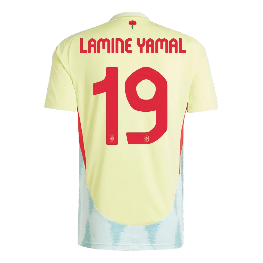 LAMINE YAMAL NO.19 Equipacion España Segunda 2024 LAMINE YAMAL NO.19 Equipacion Espana Segunda 2024