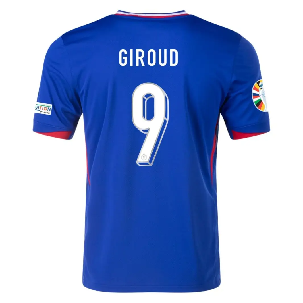 Olivier Giroud NO.9 Equipacion Francia Primera 2024 Olivier Giroud NO.9 Equipacion Francia Primera 2024