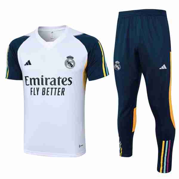 Tailandia Camiseta Real Madrid Conjunto Completo 2024 Blanco Tailandia Conjunto Camiseta Real Madrid Entrenamiento 2024 Blanco