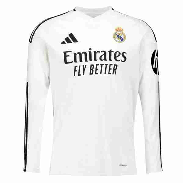 Tailandia Camiseta Real Madrid 1ª ML 2024-2025 Tailandia Equipacion Real Madrid Manga Larga Primera 2024 2025