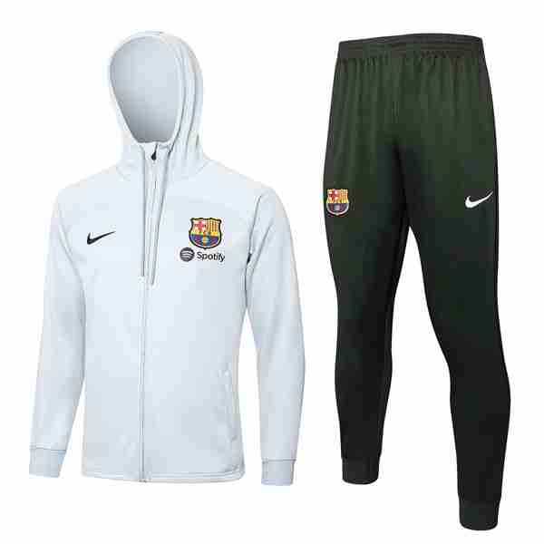 Chandal Con Capucha Barcelona 2024 2025 Blanco Chandal Con Capucha FC Barcelona 2024 2025 Blanco