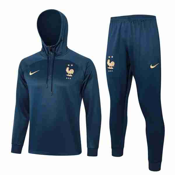 Chandal Con Capucha Francia 2024 2025 Azul Chandal Con Capucha Francia 2024 Azul