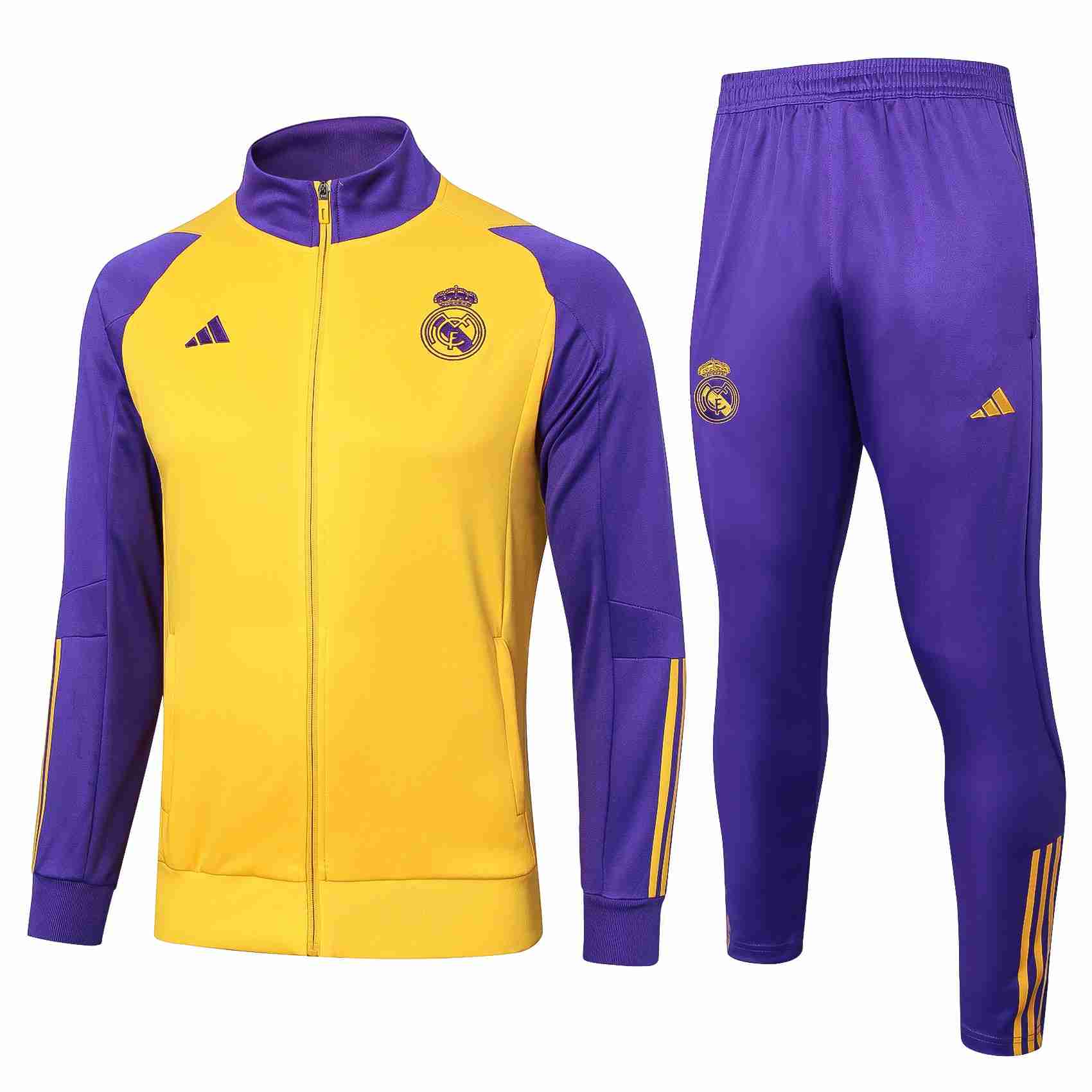 Chandal Real Madrid 2024-2025 Amarillo Purpura Chandal Real Madrid 2024 2025 Amarillo Purpura