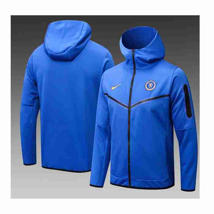 Chaqueta Con Capucha Chelsea 2024 2025 Azul Chaqueta Con Capucha Chelsea 2024 2025