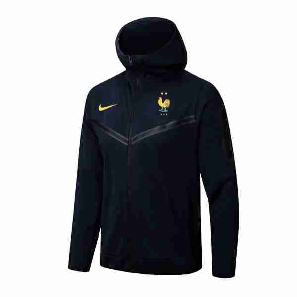 Chaqueta Con Capucha Francia 2024 2025 Azul Chaqueta Con Capucha Francia 2024