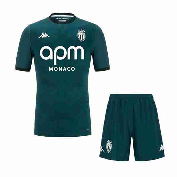 Camiseta AS Monaco 2ª Niño 2024-2025 Equipacion AS Monaco Conjunto Ninos Segunda 2024 2025