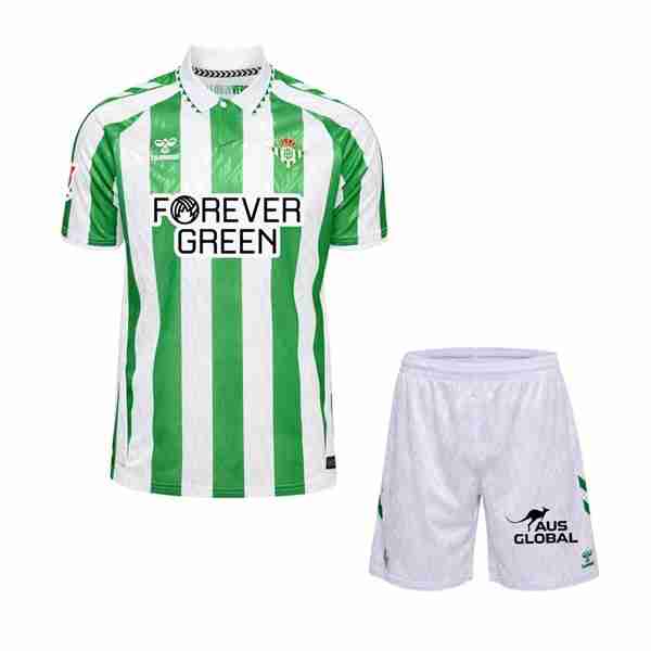 Camiseta Real Betis 1ª All Sponsors Niño 2024-2025 Equipacion Real Betis Conjunto Ninos Primera 2024 2025