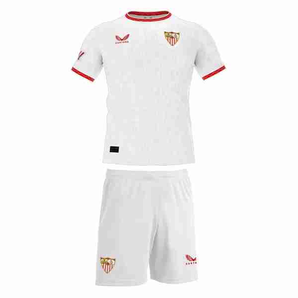 Camiseta Sevilla 1ª Niño 2024-2025 Equipacion Sevilla Conjunto Ninos Primera 2024 2025