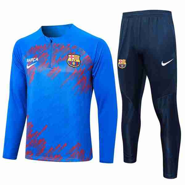Sudadera De Training Barcelona 2024-2025 Azul Rojo Sudadera Entrenamiento FC Barcelona 2024 2025 Azul Rojo
