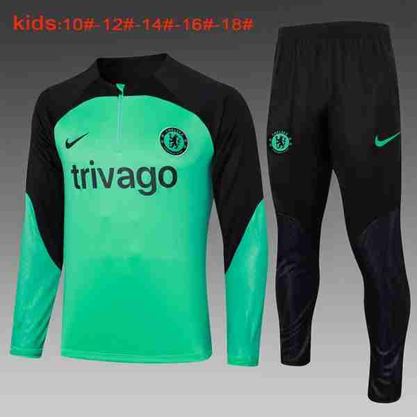Ninos Sudadera De Training Chelsea 2024-2025 Verde Sudadera Entrenamiento Ninos Chelsea 2024 2025 Azul