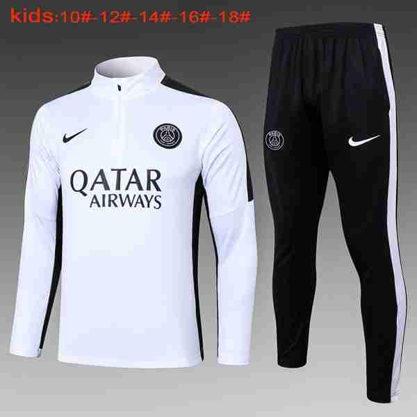 Ninos Sudadera De Training PSG 2024-2025 Blanco Sudadera Entrenamiento Ninos Paris Saint Germain 2024 2025 Blanco