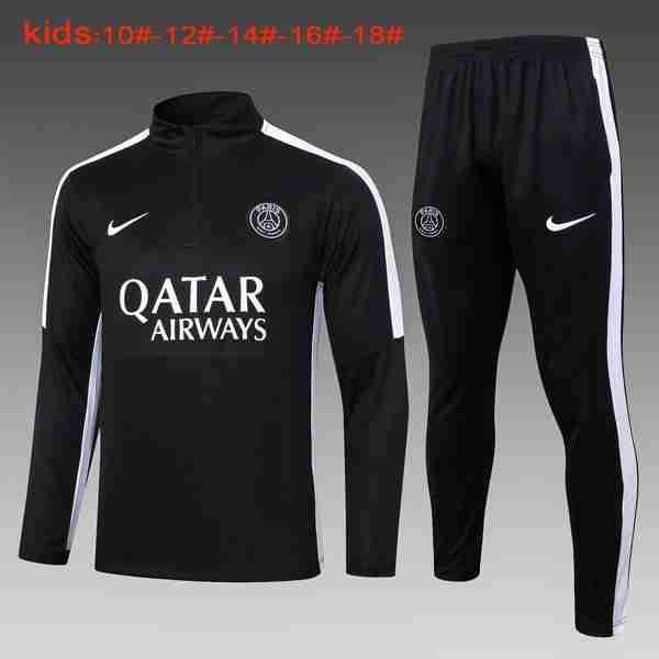 Ninos Sudadera De Training PSG 2024-2025 Negro Sudadera Entrenamiento Ninos Paris Saint Germain 2024 2025 Negro