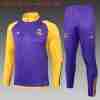 Sudadera Entrenamiento Ninos Real Madrid 2024 2025 Purpura Amarillo