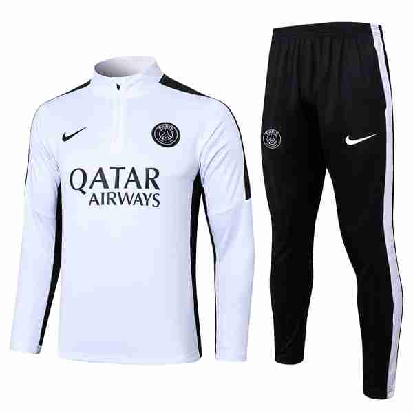 Sudadera De Training PSG 2024-2025 Blanco Sudadera Entrenamiento Paris Saint Germain 2024 2025 Blanco