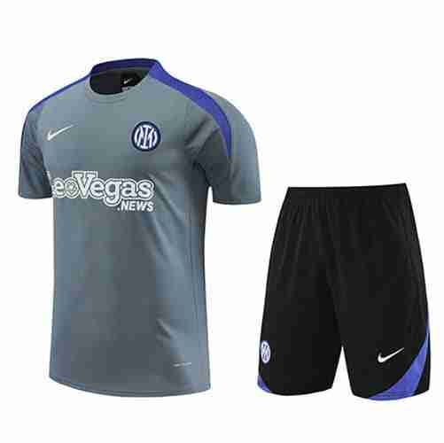 Tailandia Conjunto Equipacion Inter Milan Entrenamiento 2024 2025 Gris Negro Tailandia Conjunto Equipacion Inter Milan Entrenamiento 2024 2025 Gris Negro