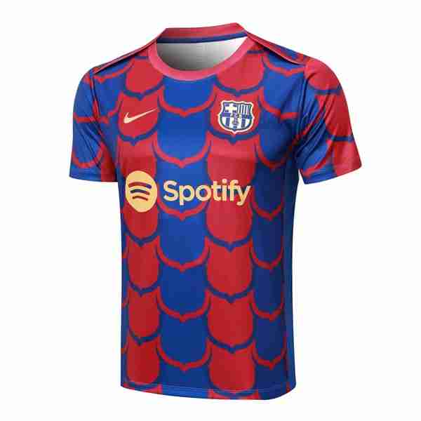 Camiseta Entrenamiento Barcelona 2024-2025 Azul Rojo Tailandia Equipacion FC Barcelona Entrenamiento 2024 2025 Azul Rojo