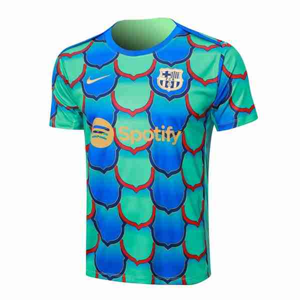 Camiseta Entrenamiento Barcelona 2024-2025 Verde Azul Tailandia Equipacion FC Barcelona Entrenamiento 2024 2025 Verde Azul