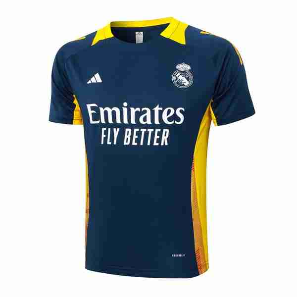 Camiseta Entrenamiento Real Madrid 2024-2025 Azul Amarillo Tailandia Equipacion Real Madrid Entrenamiento 2024 2025 Azul Amarillo