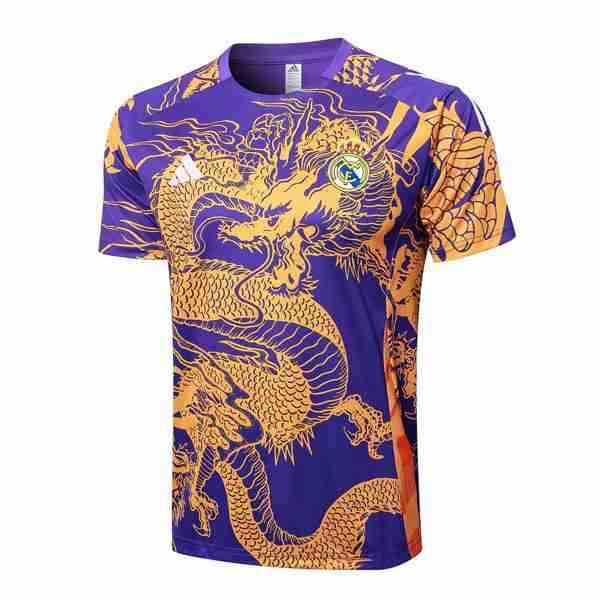 Camiseta Entrenamiento Real Madrid 2024-2025 Purpura Amarillo Tailandia Equipacion Real Madrid Entrenamiento 2024 2025 Purpura Amarillo