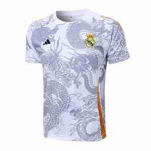 Tailandia Equipacion Real Madrid Entrenamiento 2024 25 Blanco Gris