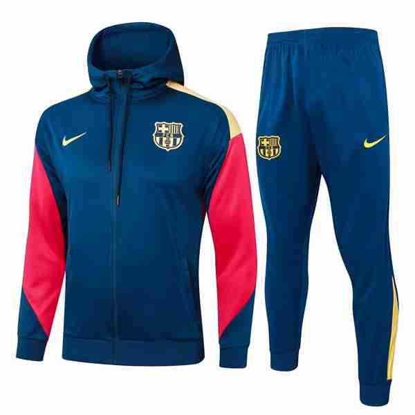Chandal Con Capucha Barcelona 2024-2025 Azul 5 Chandal Con Capucha Barcelona 2024 2025 Azul