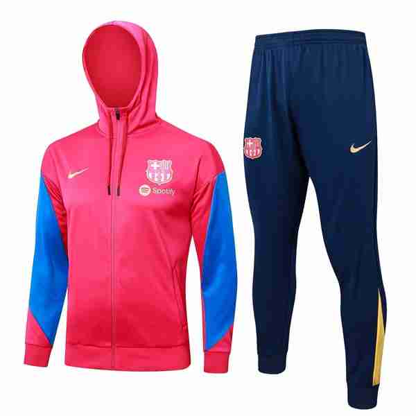 Chandal Con Capucha Barcelona 2024-2025 Rojo Azul 5 Chandal Con Capucha Barcelona 2024 2025 Rojo Azul