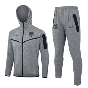 Chandal Con Capucha FC Barcelona 24 25 Gris