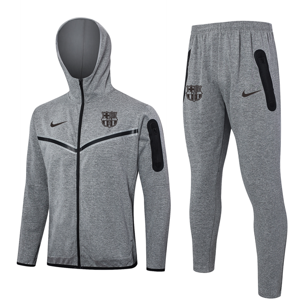 Chandal Con Capucha Barcelona 24 25 Gris Chandal Con Capucha Barcelona 24 25 Gris