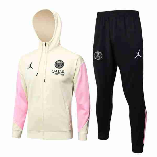 Chandal Con Capucha PSG 2024-2025 Amarillo Rosa 3 Chandal Con Capucha Paris Saint Germain 2024 2025 Amarillo Rosa
