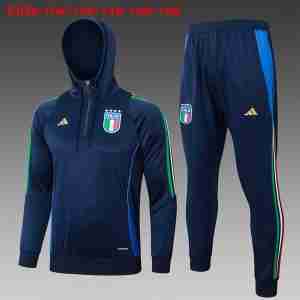 Sudadera Con Capucha Niños Italia 2024 2025 Azul
