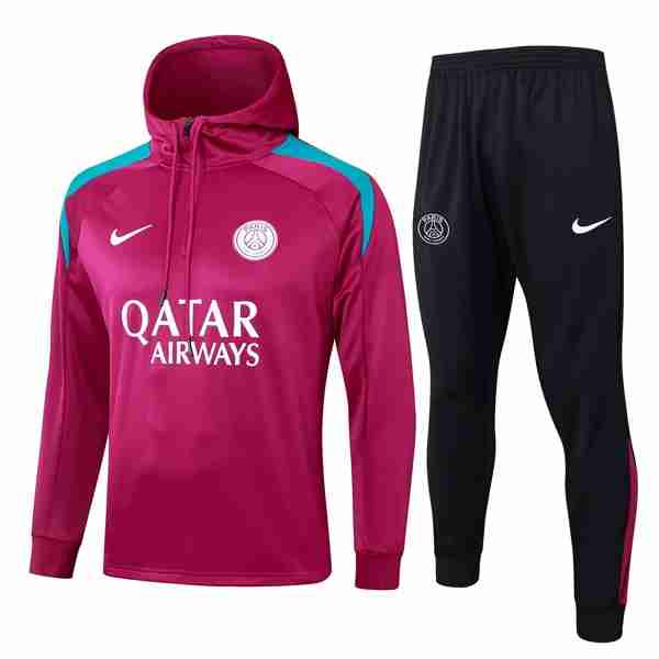 Sudadera Con Capucha PSG 2024-2025 Rojo 3 Sudadera Con Capucha Paris Saint Germain 2024 2025 Rojo