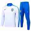 Sudadera Entrenamiento Brasil 2024 2025 Blanco Azul
