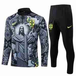 Sudadera Entrenamiento Brasil 2024 2025 Gris