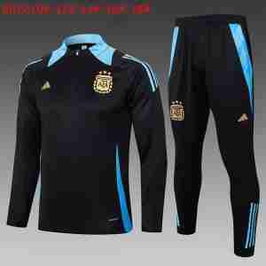 Sudadera Entrenamiento Niños Argentina 2024 2025 Negro Azul