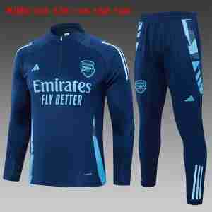 Sudadera Entrenamiento Niños Arsenal 2024 2025 Azul