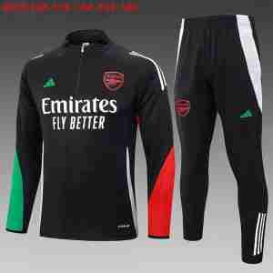 Sudadera Entrenamiento Niños Arsenal 2024 2025 Negro