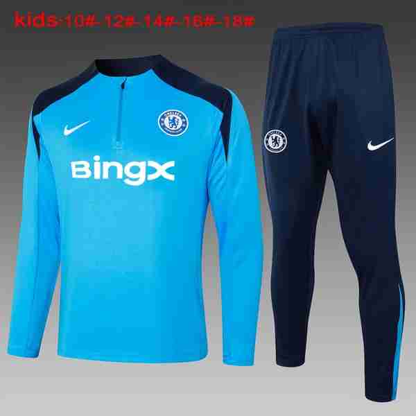 Niños Sudadera De Training Chelsea 2024-2025 Azul 5 Sudadera Entrenamiento Ninos Chelsea 2024 2025 Azul