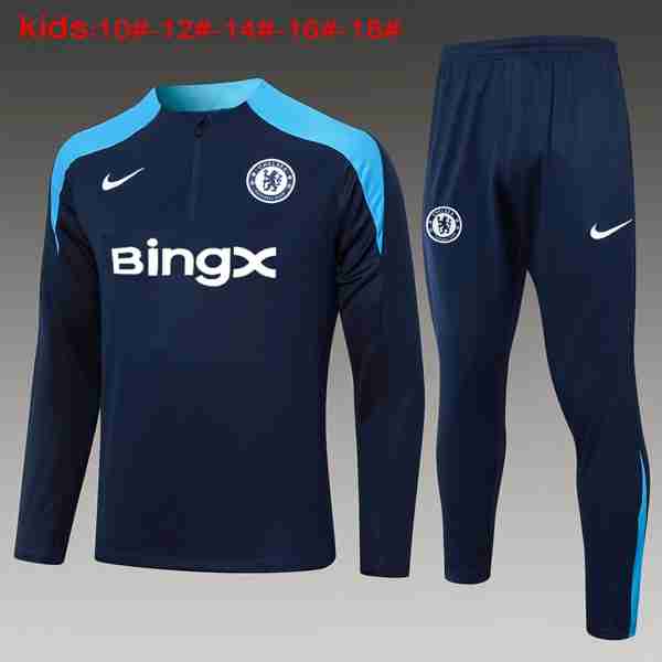 Niños Sudadera De Training Chelsea 2024-2025 Azul 3 Sudadera Entrenamiento Ninos Chelsea 2024 25 Azul