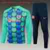 Sudadera Entrenamiento Niños FC Barcelona 2024 2025 Verde Azul