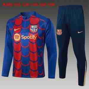 Sudadera Entrenamiento Niños FC Barcelona 2024 25 Azul Negro
