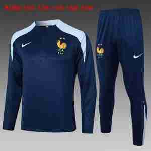 Sudadera Entrenamiento Niños Francia 2024 2025 Azul