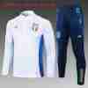 Sudadera Entrenamiento Niños Italia 2024 2025 Blanco Azul