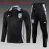 Sudadera Entrenamiento Niños Italia 2024 2025 Negro Gris