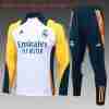 Sudadera Entrenamiento Niños Real Madrid 2024 2025 Blanco Amarillo