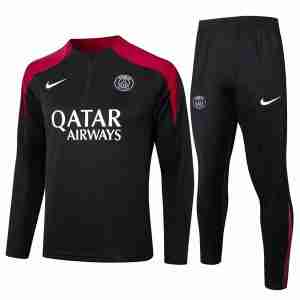 Sudadera Entrenamiento Paris Saint Germain 2024 2025 Negro Rojo