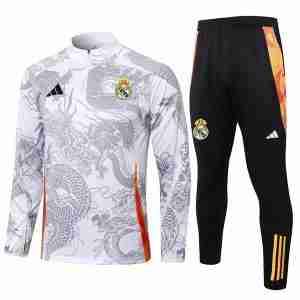 Sudadera Entrenamiento Real Madrid 2024 2025 Blanco Gris