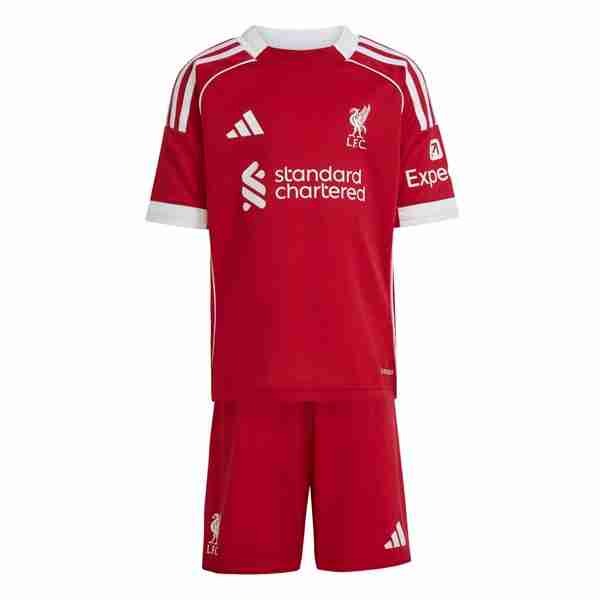 Camiseta Liverpool 1ª Niño 2025-2026 Equipacion Liverpool Conjunto Ninos Primera 2025 2026 1