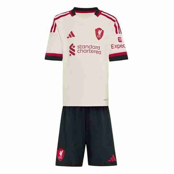 Camiseta Liverpool 2ª Niño 2025-2026 Equipacion Liverpool Conjunto Niños Segunda 2025 2026